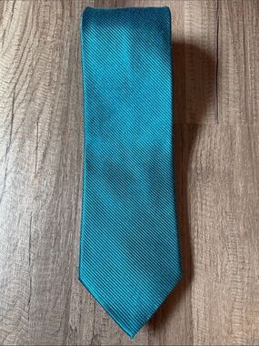 Bruno Piattelli Dark Teal Diagonal Ribbed Men's Tie 100% Silk